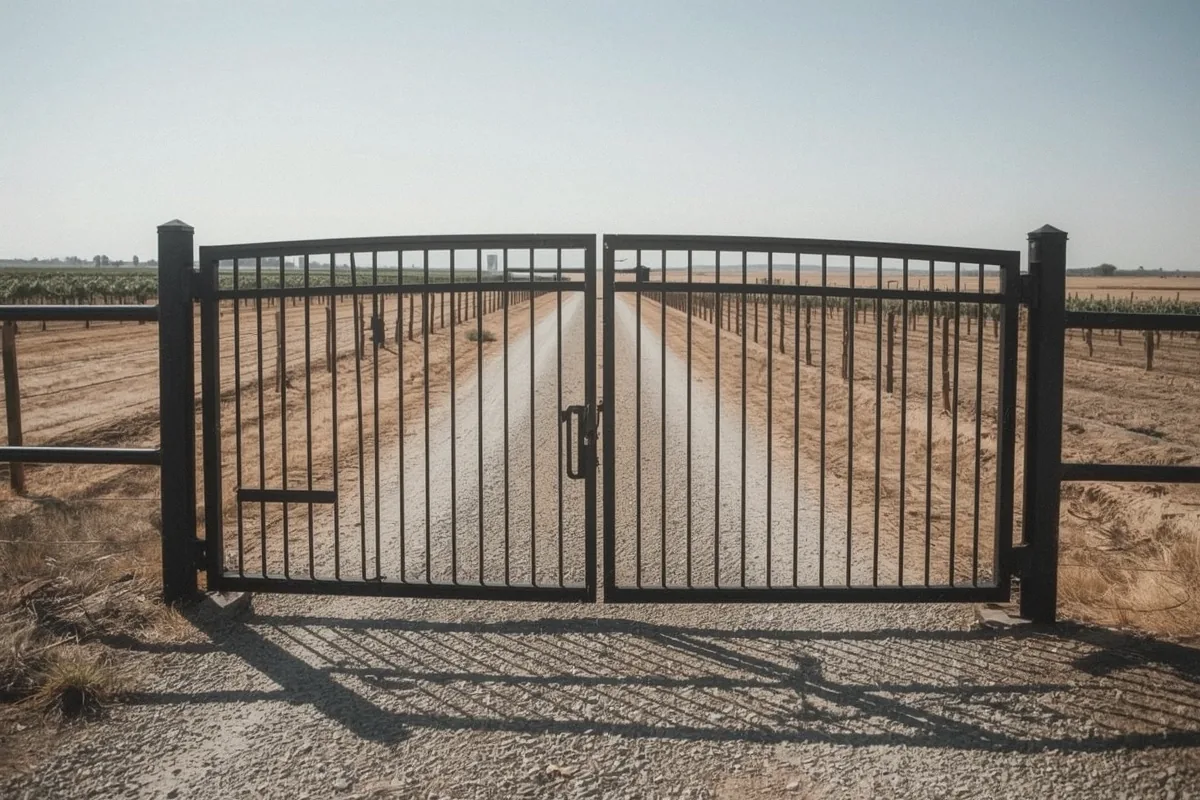 Ornamental Iron Gates at a property in Dixon, CA