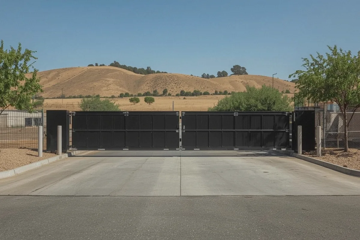 Completed commercial and industrial gates project in Vacaville, CA