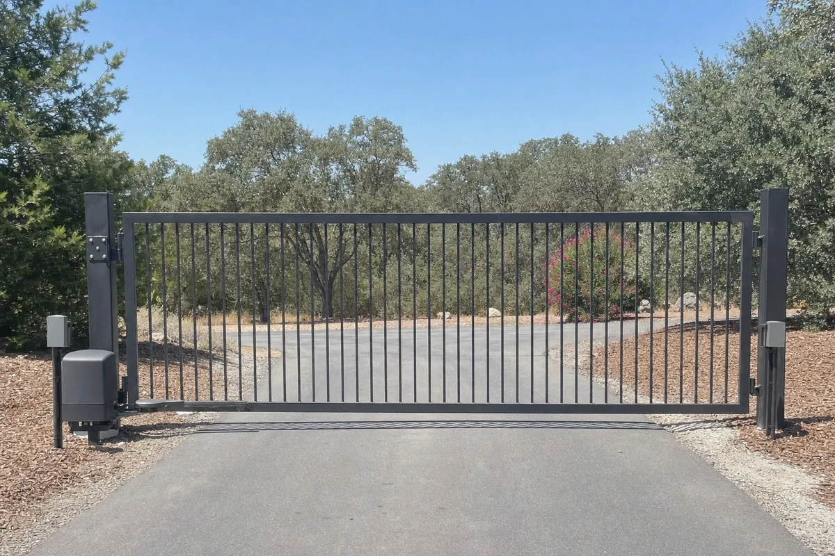 Completed gate opener repair project in Vacaville, CA
