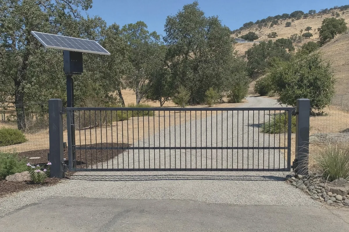 Completed solar gate openers project in Vacaville, CA